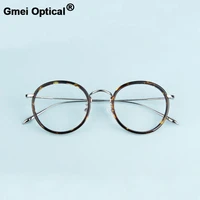 gmei optical stylish decoration optical eyeglasses frames myopia round metal alloy women spectacles oculos de grau eyewear a8066