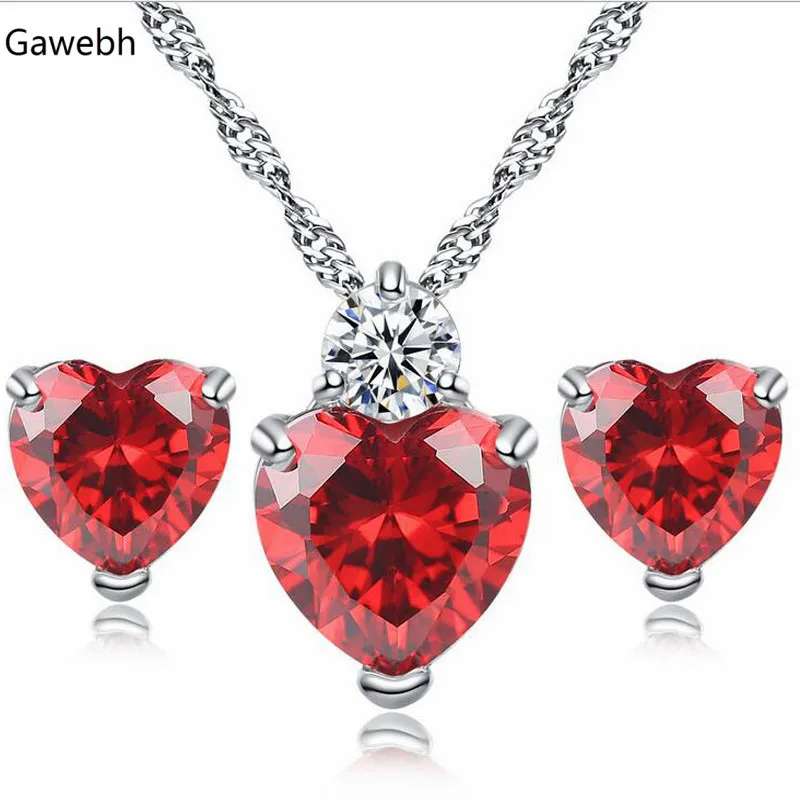Новое поступление 2017 года искреннее сердце Кристалл Циркон Цепочки и ожерелья
