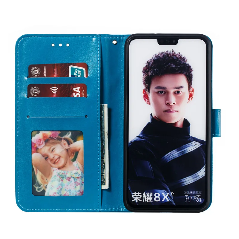Fashion PU Leather Card Holder Flip Case Cover For Honor 7A 7S 8X 10 Lite Prmium 8A V20 View 20 10i 20i Nova 3I 4 P Smart Plus | Мобильные