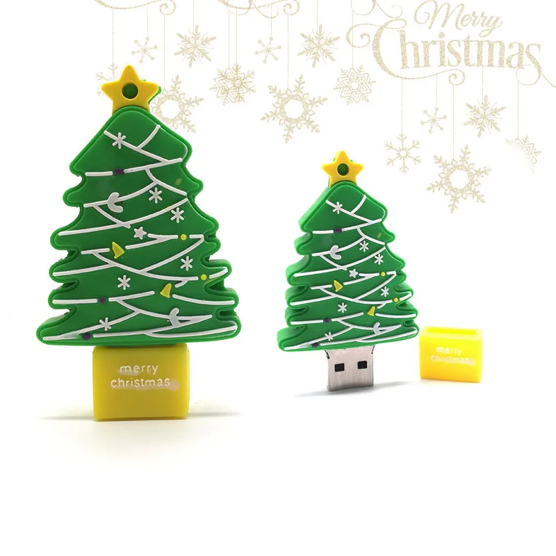 E Pendrive новогодних ёлок/Снеговик/Санта Клаус usb флэш-накопитель 4 GB/8 GB/16 GB/32 GB/64G с рождественским оленем, карта памяти, Флеш накопитель usb пользовательских - Цвет: E