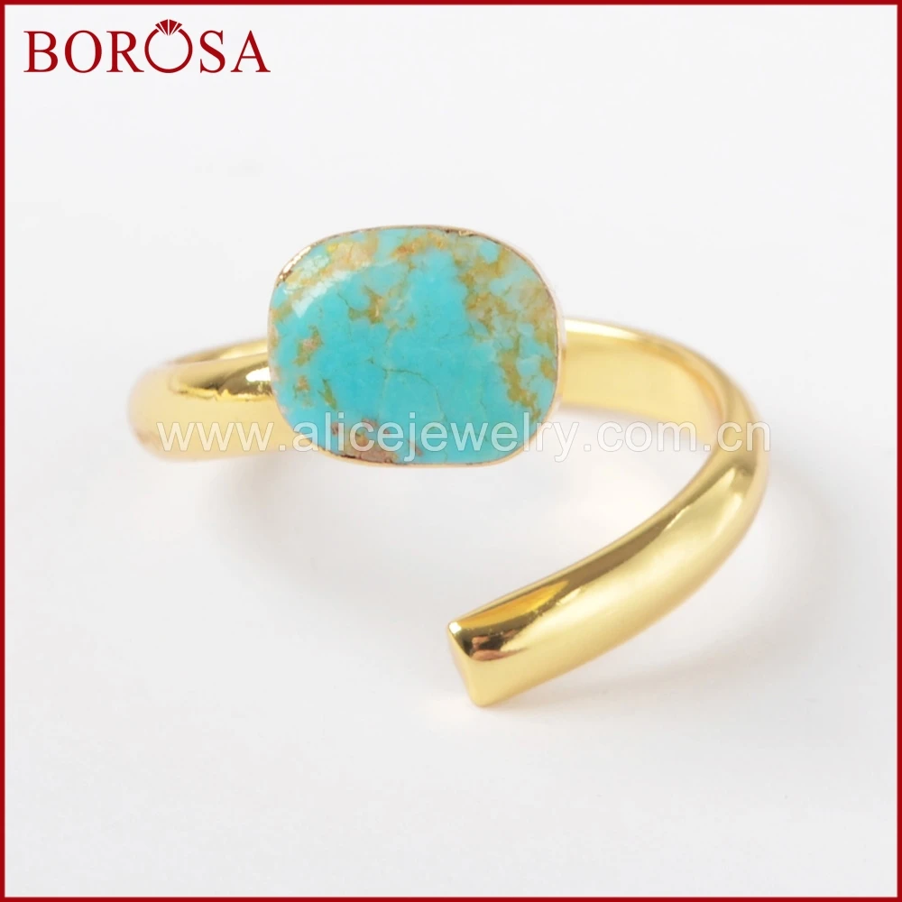 BOROSA Новинка 10 шт. золотого цвета искусственный лабрадорит граненые свадебные