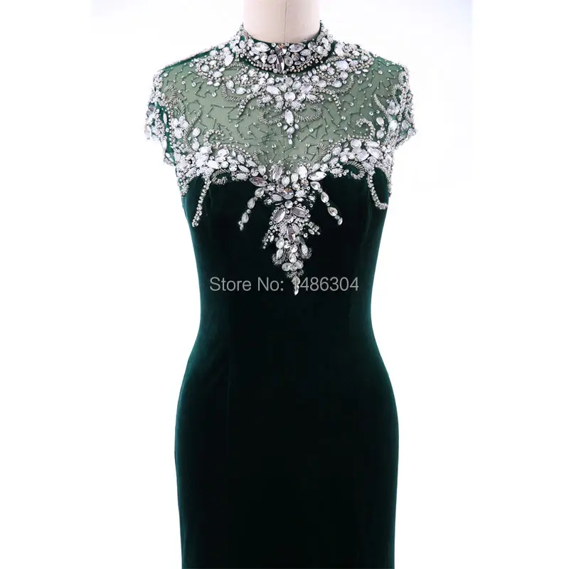 Женское длинное вечернее платье блестящее с высоким воротом Индивидуальный