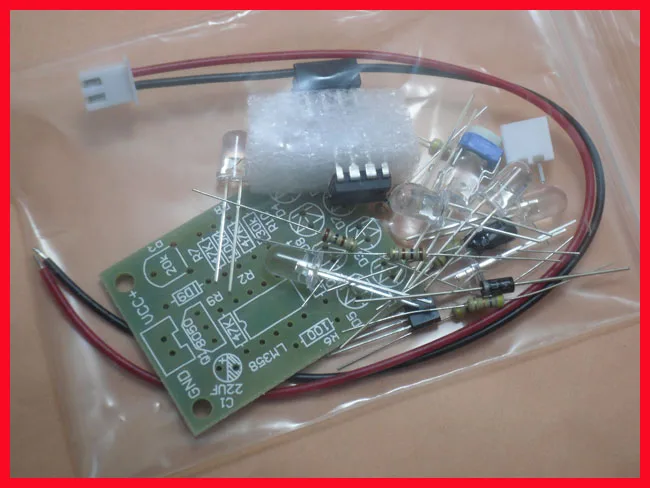 LM358 DIY Электронный комплект 5 мм 8 синий светодиодный светильник индикатор дыхания