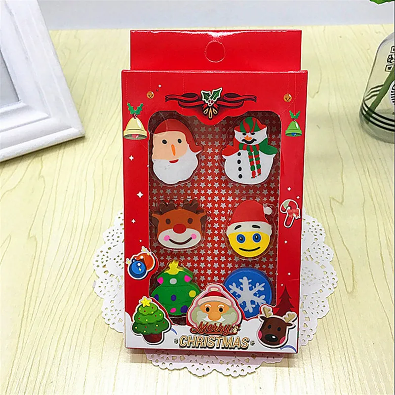 2 шт. креативные канцелярские товары милый мультяшный Рождественский ластик для