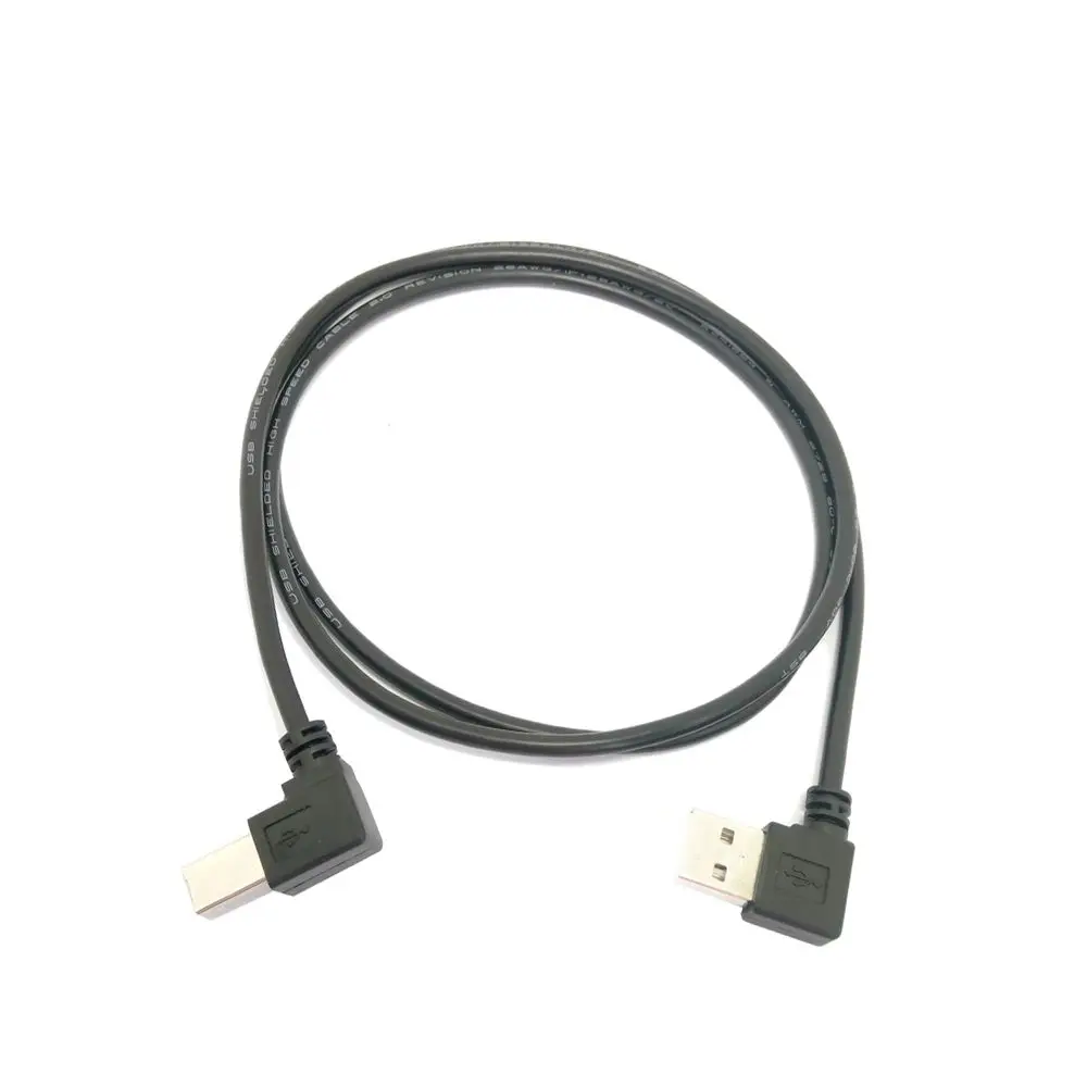 0 5 M 1 Прямоугольный USB 2 A штекер под прямым углом B Мужской 90 градусов кабель