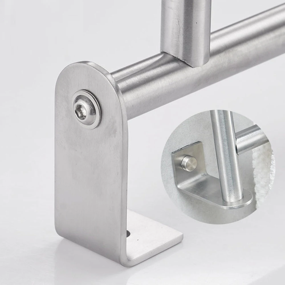 Towel bar 304 stainless steel brushed vertical wall hanging clothes rail towel hook Hanging rod wx7201614 |