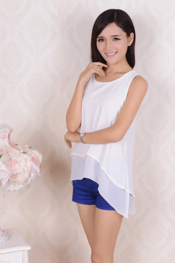 Новое летнее шифоновое платье в европейском стиле комбинированное майка из двух