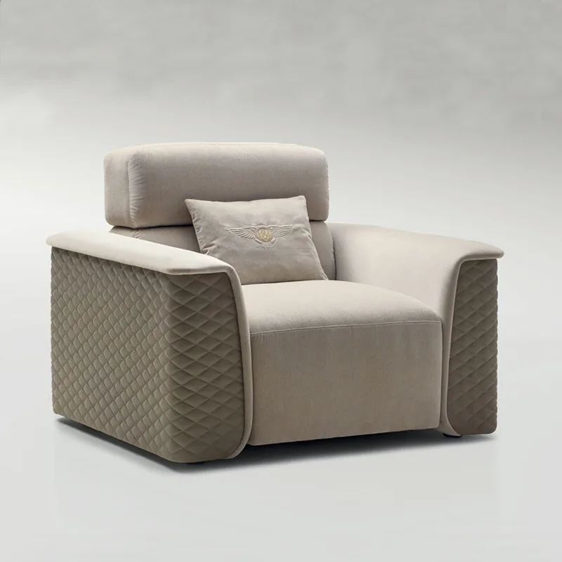 1 seater fabric pu Ткань прямо с фабрики диван постмодерн светильник роскошный диван сочетание дизайнер высокого класса отель Вилла мебель для гостиной - Цвет: 1 seater fabric pu