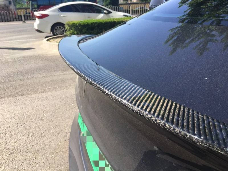 Для Tesla модель 3- заднее углеродное волокно заднее крыло багажника спойлер задний спойлер на крышу крыло багажника губы крышка багажника Автомобиль Стайлинг