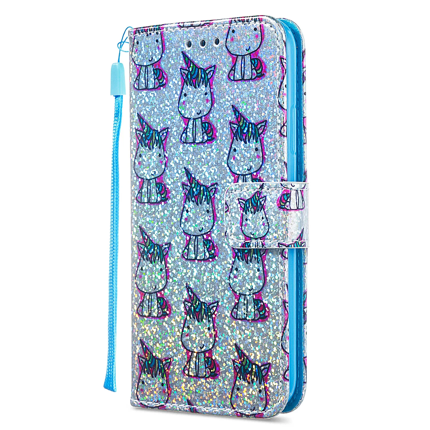 Little Unicorn Модный сверкающий чехол для Fundas huawei Honor Play 8A 10 Lite Y6 Y7 Prime P30 Pro Mate20 Lite с подставкой для телефона D03Z - Цвет: Little Unicorn