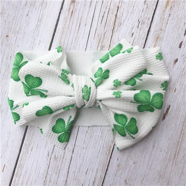 

2019 Baby Headband Handmade Elastic Turban Headwraps Toddler Lovely Big Bow Design Floral Printed Hair Band Infant Headwear
