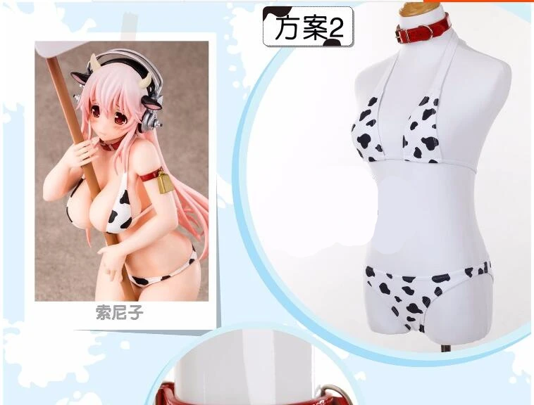 Супер Sonico bnikini Косплей swmsuit сексуальный купальник для косплея|Костюмы аниме| |