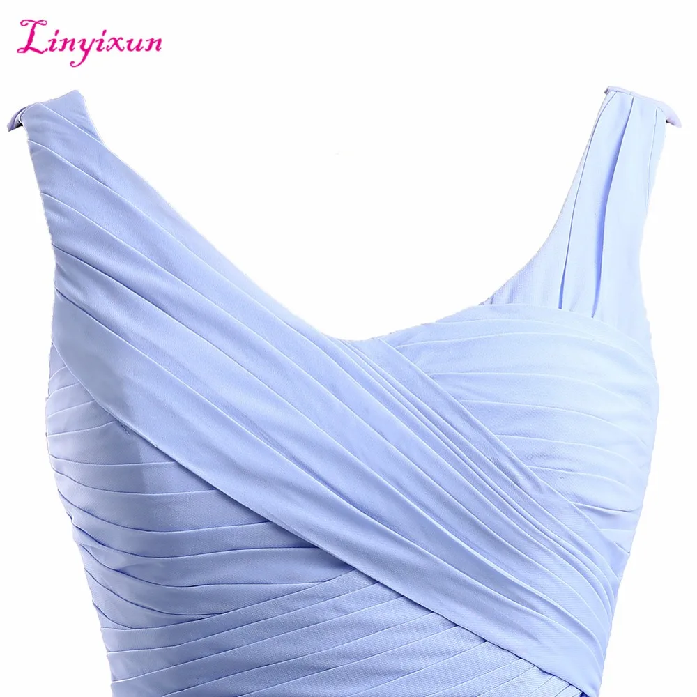 Linyixun настоящая фотография новые шифоновые короткие платья для выпускного вечера