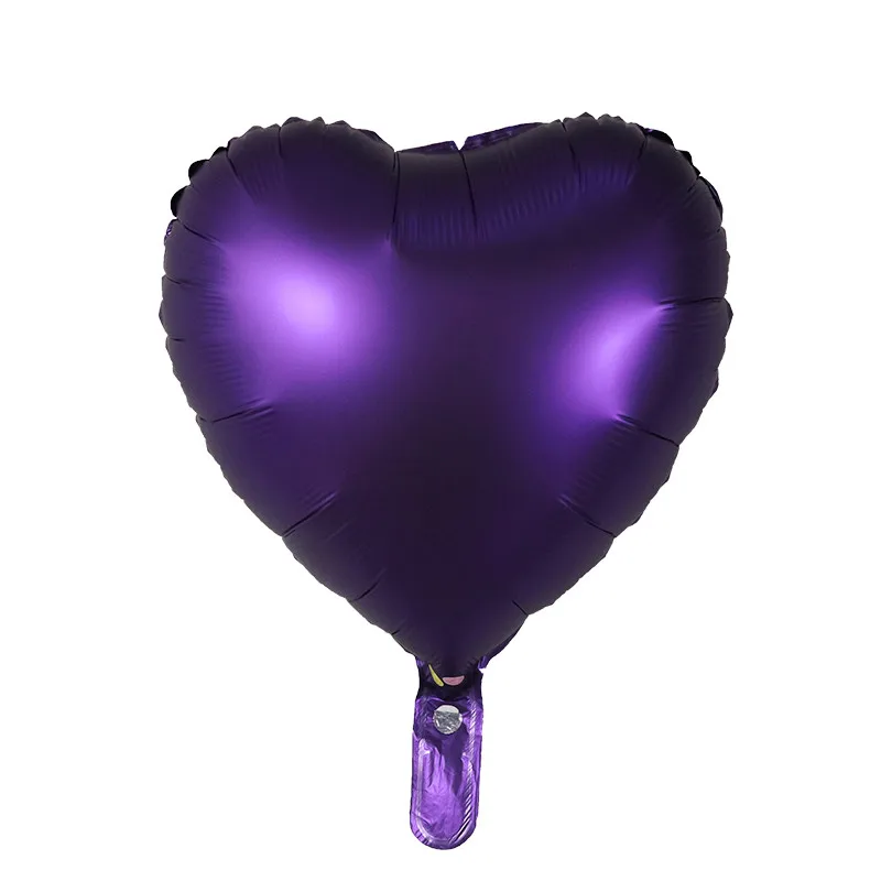 purple 10 шт 18 дюймов хромированный металлический шар Сердце Звезда Круглый матовый Гелиевый шар принадлежности для украшения свадебной вечеринки день рождения шары душ - Цвет: purple