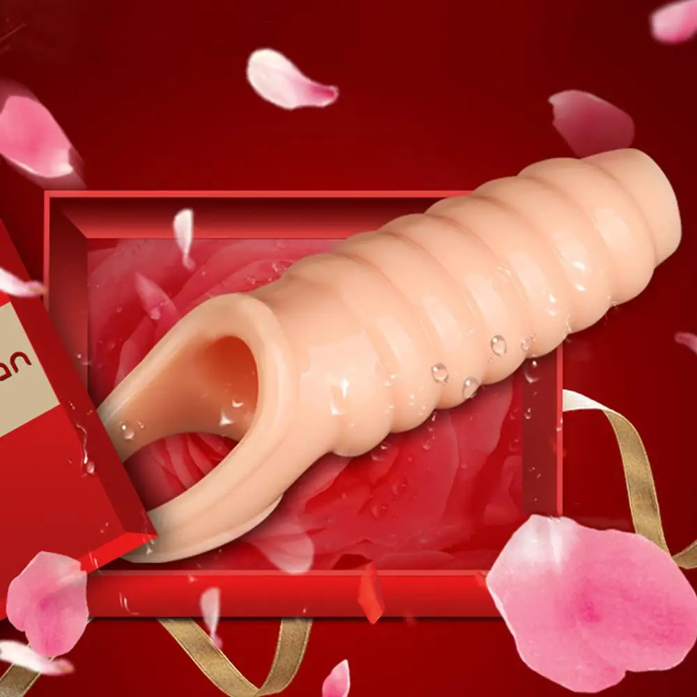 1 шт. кольца для задержки пениса с рукавом повторное использование презерватива