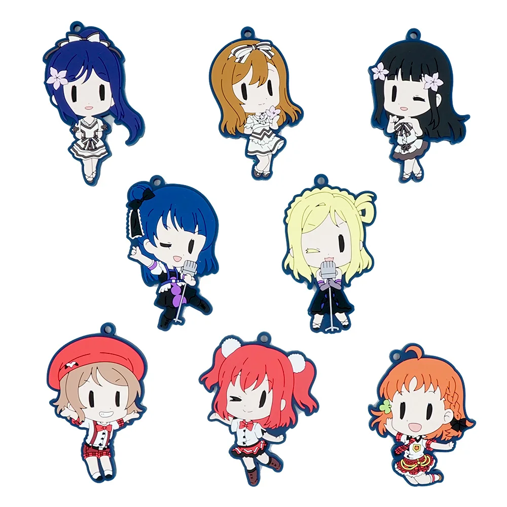 Love Live Lovelive Sunshine Aqours аниме You Kurosawa Kunikida Hanamaru Ruby Riko Мари Si резиновый брелок |