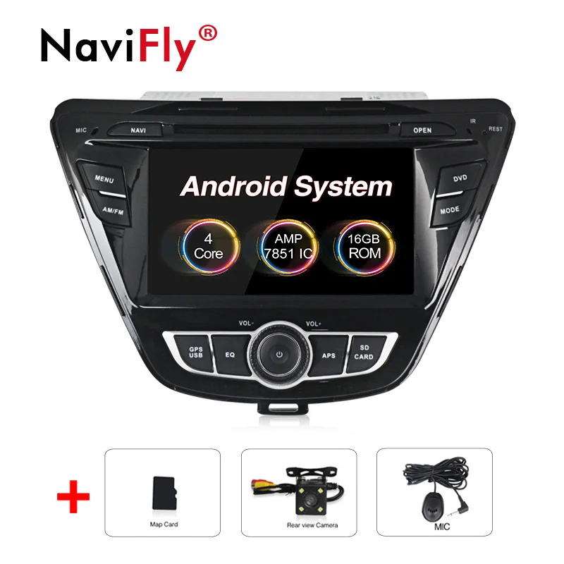 Car dvd Camera 2din Android 8,1 автомобильный dvd мультимедийный плеер gps навигация для hyundai Elantra Avante радио FM wifi RDS BT SD USB - Цвет: Car dvd Camera