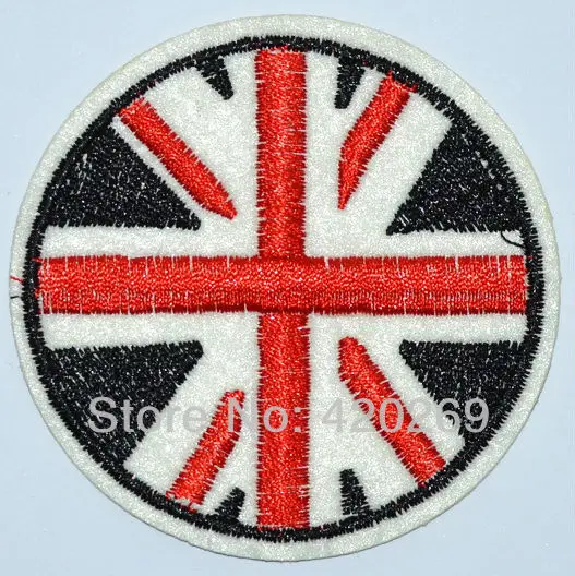 

Circle British Flag , the Union Jack Iron On Patches, Made of Cloth Guaranteed 100% Quality Appliques Brand New +Hippie ping!