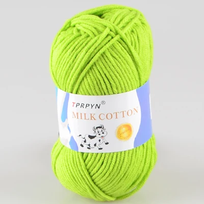 22 grass green TPRPYN 1 шт. = 50 г пряжа для вязания крючком из молочного хлопка, мягкая теплая Детская Пряжа для ручного вязания - Цвет: 22 grass green