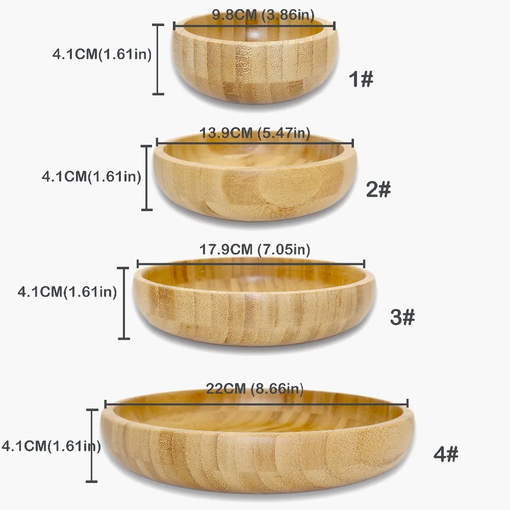 Bamboo Storage Tray Dining plate Pizza Tableware Snacks Desserts Salad Fruit Plate Household Kitchen Utensils Dishes