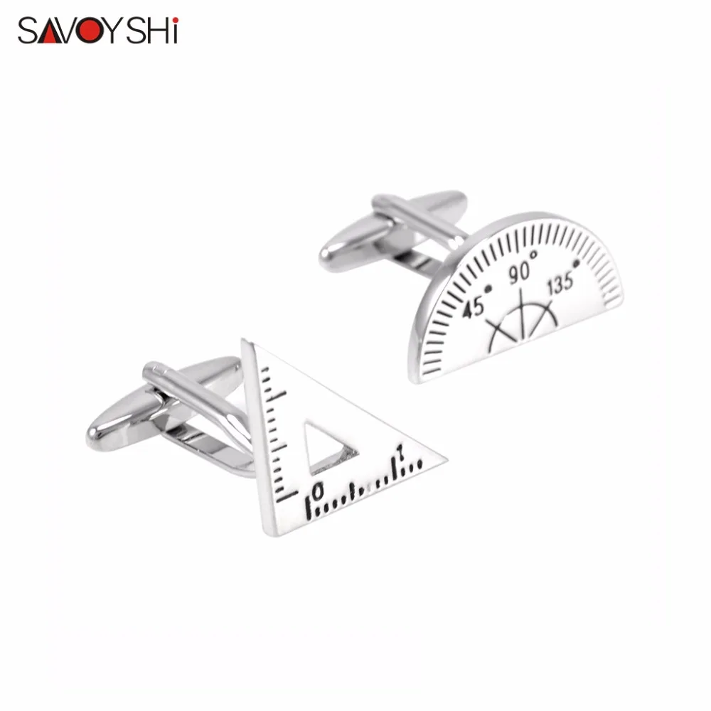 Манжетные пуговицы SAVOYSHI с комбинированным угольником и треугольником для мужчин, брендовые манжетные пуговицы высокого качества, модные мужские украшения.
