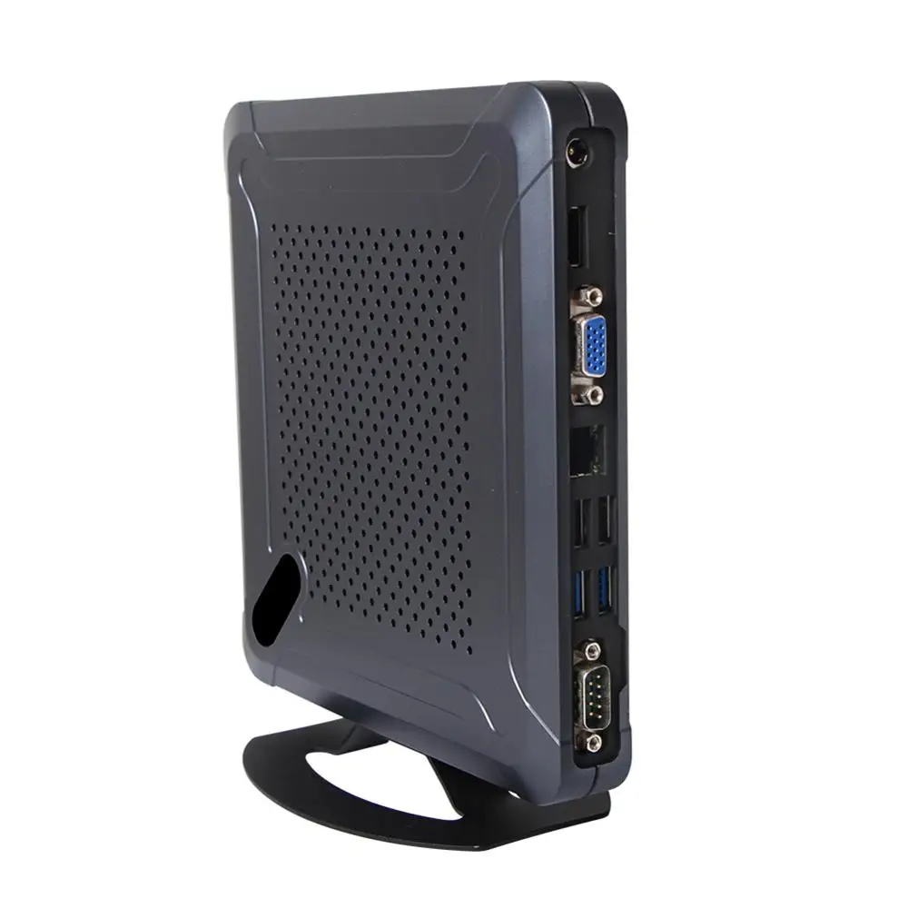 Безвентиляторный мини ПК настольный компьютер Intel Celeron N2840 Windows 10/Ubuntu [HUNSN BH06L]