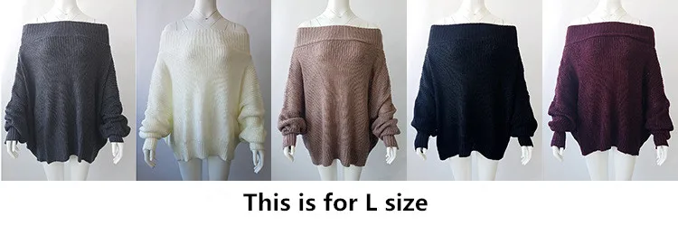 Danjeaner, S-5XL, сексуальные, с открытыми плечами, длинные свитера для женщин, Осень-зима, с длинным рукавом, одноцветные, облегающие, трикотажные пуловеры размера плюс, топы
