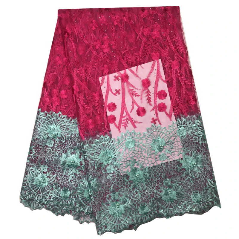 Фиолетовое кружевное платье в нигерийском стиле для вечеринки 5 ярдов/партия