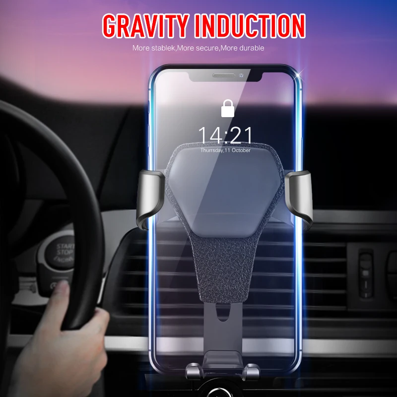 Автомобильный держатель для телефона iPhone X XR 8 7 XS Гравитационный с креплением на