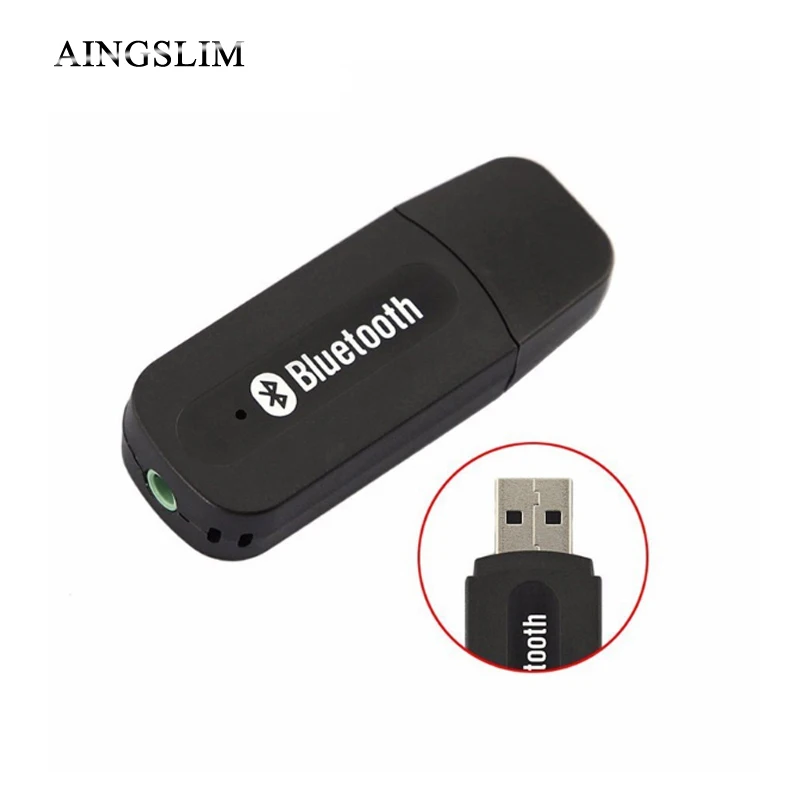 AINGSLIM Портативный USB Bluetooth аудио музыкальный приемник беспроводной адаптер 3 5 мм