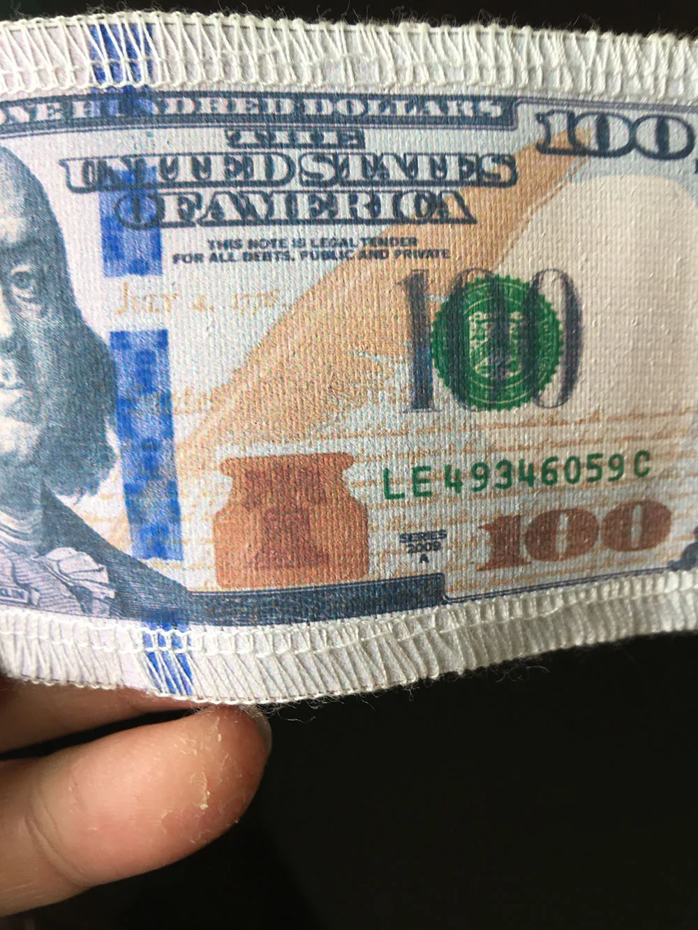 Прикольные деньги сто наличные США 100 долларов купюр с принтом технология