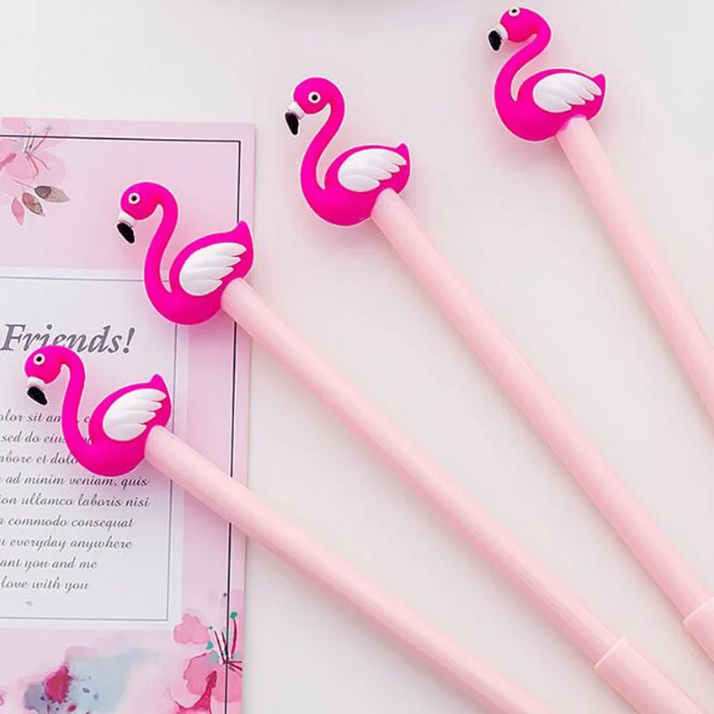 Из мультфильма Холодное сердце 1 шт. гелевая ручка в виде фламинго Kawaii маленький