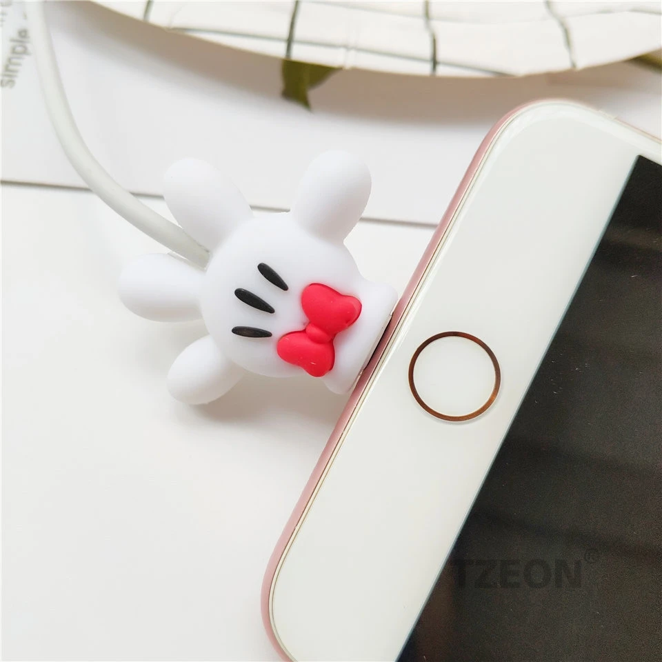 Защитный кабель в виде животных, милый мультфильм, аниме, для Iphone, освещение, Macbook, samsung, Тип C, кабель Micro USB, силиконовая линия, защита - Цвет: Hand