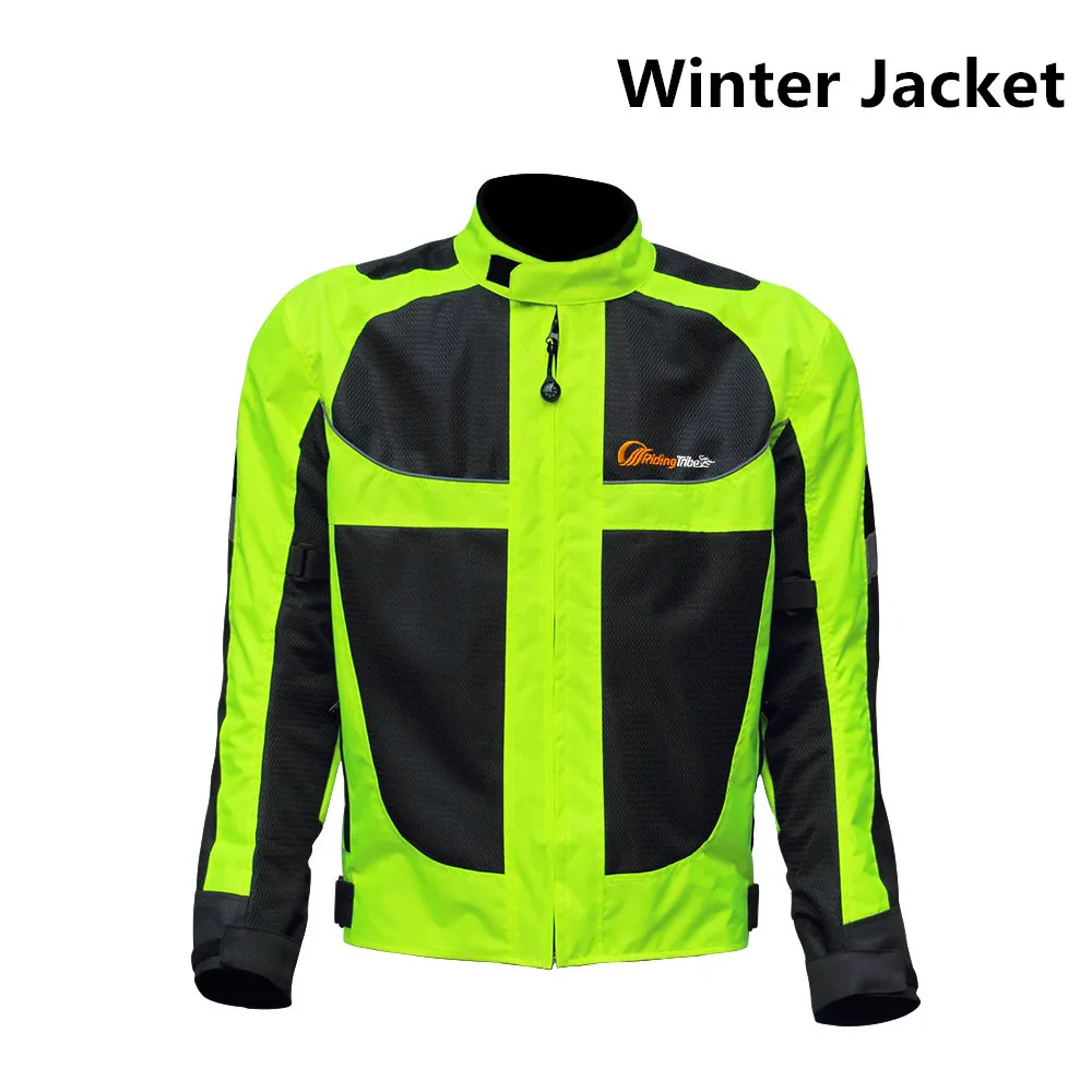 Winter Jacket Куртка для мотоциклиста и штаны летняя/зимняя дышащая/теплая гоночная одежда мотоциклист Предупреждение ющая куртка JK-21 - Цвет: Winter Jacket