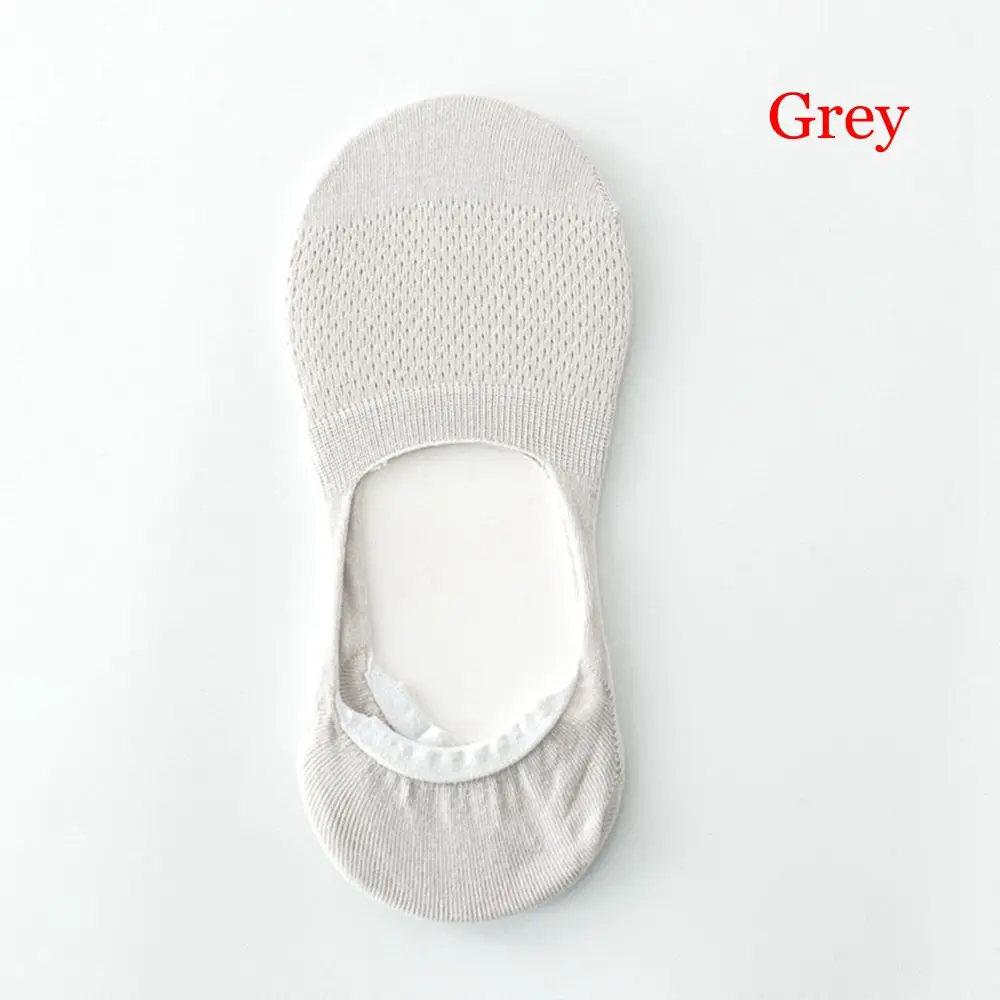 grey 1 пара, яркие цвета, невидимые Нескользящие, низкий носок, повседневные хлопковые дышащие носки лодки, женская модная одежда, аксессуары - Цвет: grey