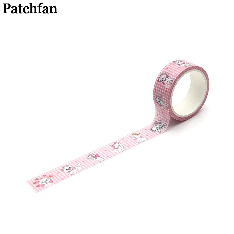 Patchfan Зонт кошка Мэри Розовый Дети Забавный мультфильм альбом книга DIY Скрапбукинг клей васи маскирования клейкие ленты Печатный шаблон стикер A2005