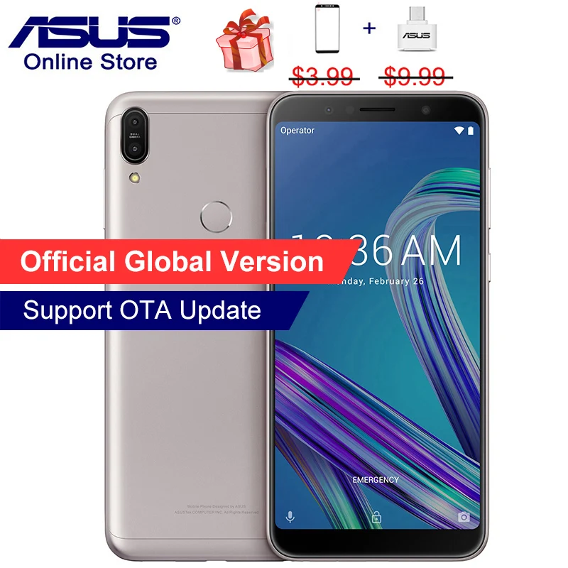 Смартфон ASUS ZenFone Max Pro M1 ZB602KL 4 ГБ/6 ГБ 64 Гб/128 4G 6 дюймов Snapdragon 636 герметичная коробка 3