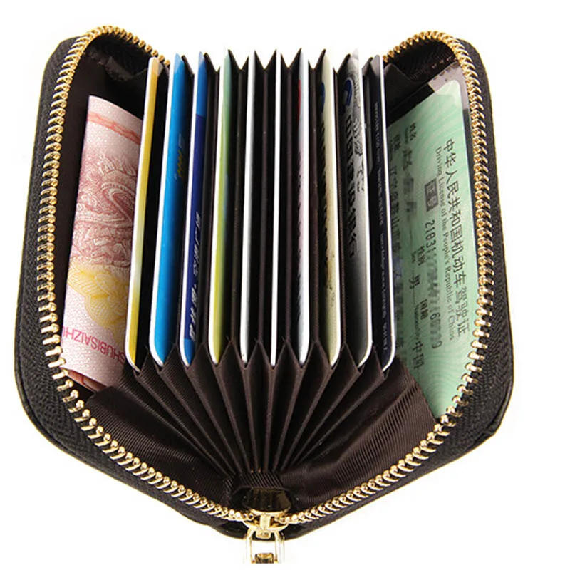 6 цветов Rfid Блокировка натуральная кожа унисекс визитница кошелек банк чехол для