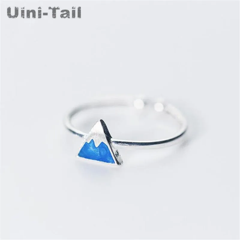 Кольцо Uini Tail открытое из серебра 925 пробы с эпоксидной смолой и изображением