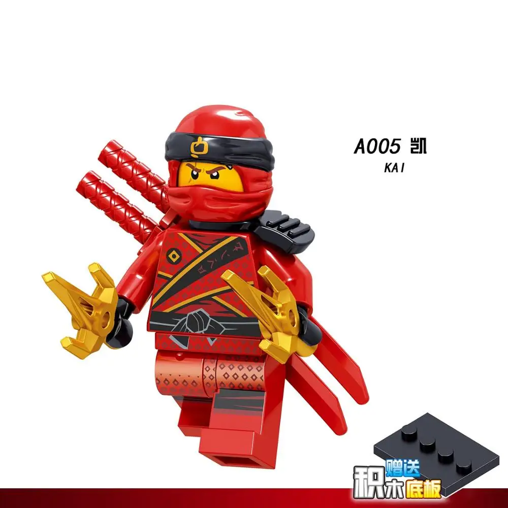 Прозрачный Для мотоцикла ниндзя, фигурки, Kai Jay Zane Nya Lloyd Garmadon WU с оружием, строительные блоки, кирпичи, игрушки - Цвет: Прозрачный
