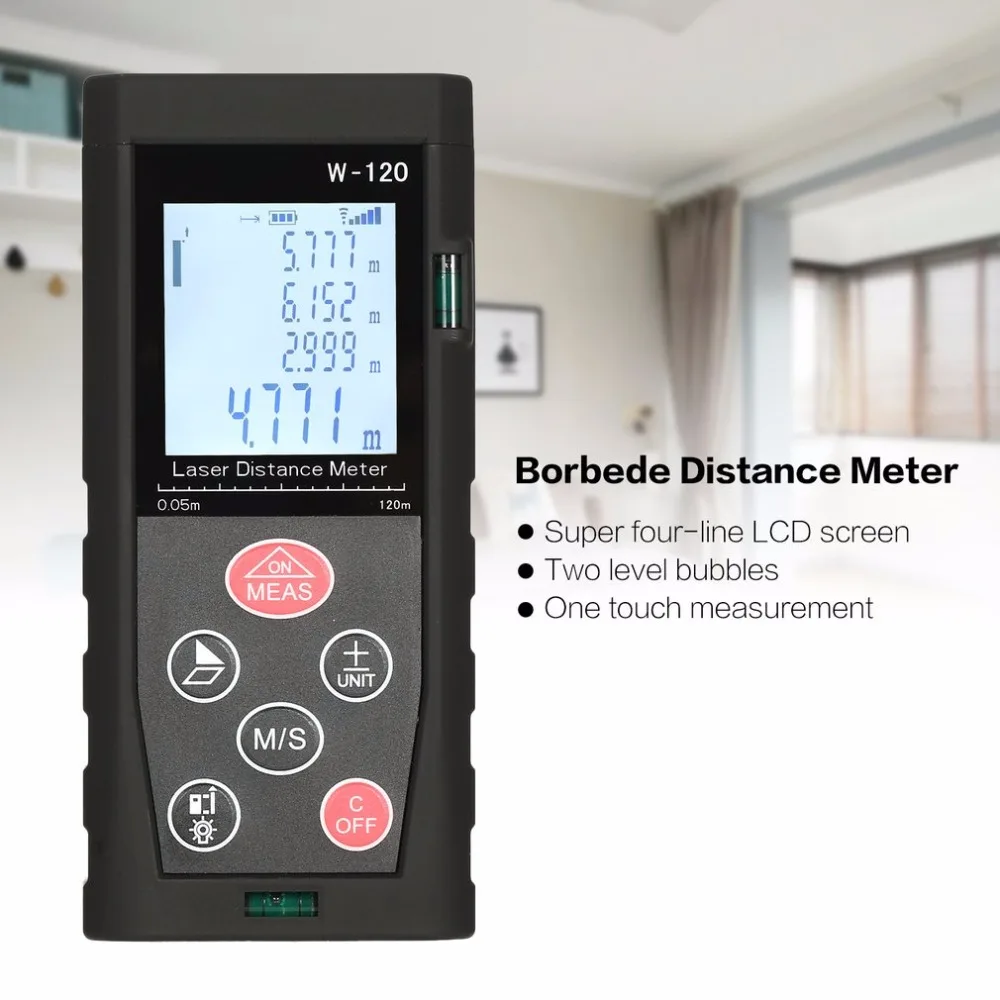 Borbede 120M Laser Distance Meter Rangefinder Range Finder Measure Build Device Ruler Test Tool | Инструменты