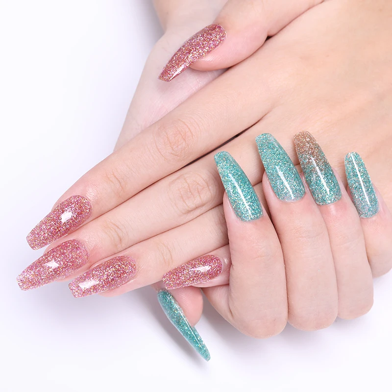 BORN PRETTY Розовый Блестящий акриловый порошок для дизайна ногтей украшения блестки