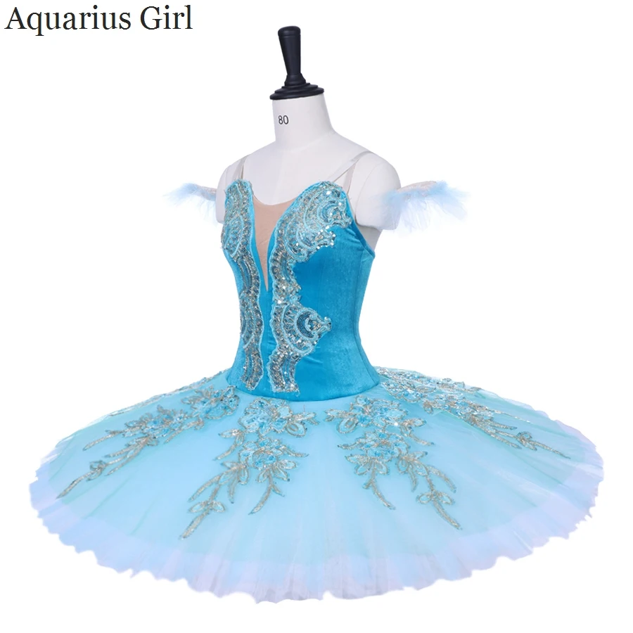 Women Professional Classical Ballet Nutcracker Tutus Sky Blue Pancake Tutu BT9153B Girls Competition Sleep Beauty Costume | Тематическая