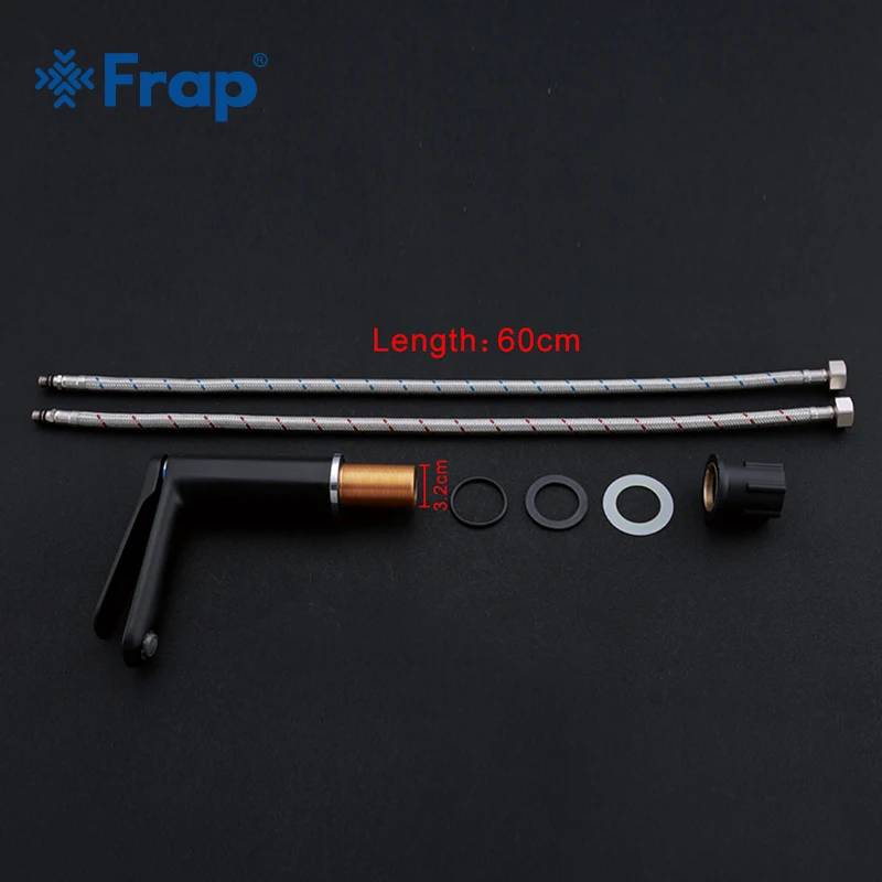 FRAP матовый черный смеситель для ванной комнаты в современном стиле