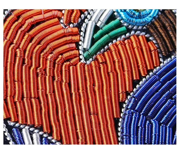 DIY New 3D Hand embroidery badges Heart Embroiderd metal wire applique for Coat Trousers Bag Brooch | Дом и сад