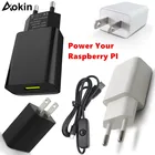 Адаптер питания Raspberry pi, 5 В, 2,5 А, для Raspberry pi 3 2 b + model B EU US mini, зарядное устройство с кабелем