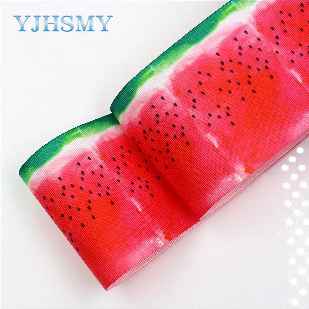 YJHSMY I 18428 58 10 ярдов 75 мм мультфильм печатных grosgrain ленты DIY ручной работы аксессуары