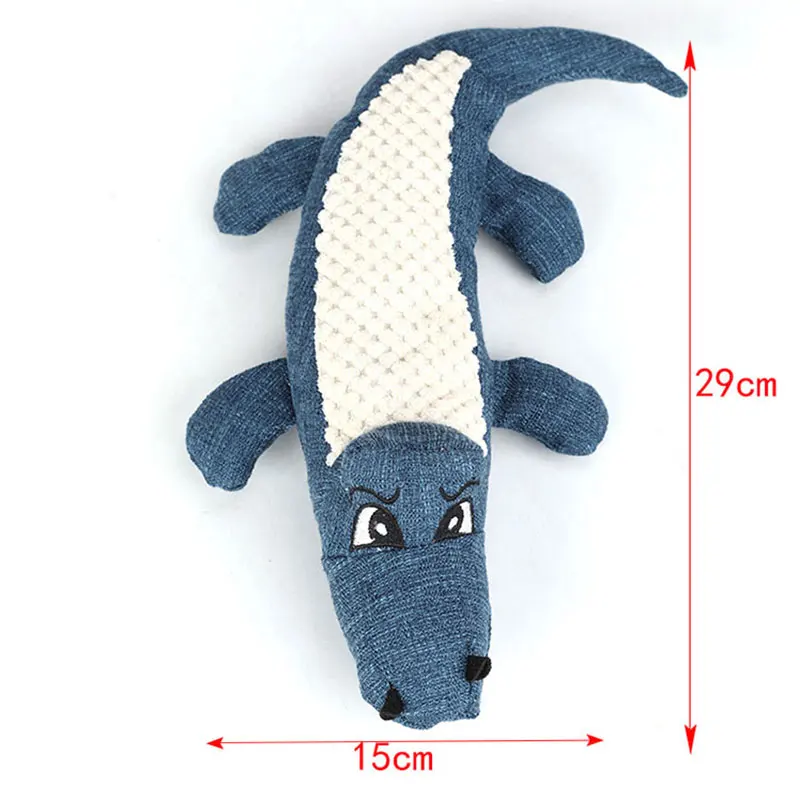 Pet Soft Dog Toys Animal Design Small Crocodile Toy Training Teething for To Medium Puppy Durable Linen Chew | Дом и сад