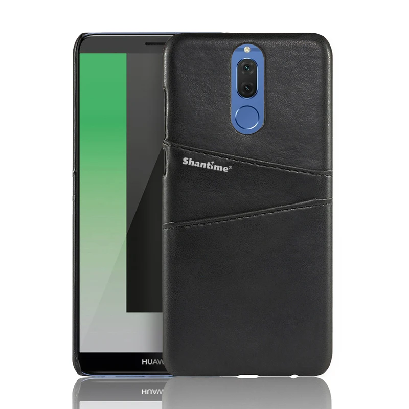 BLACK Винтажная кожаная задняя крышка для huawei Mate 10 lite чехол для кошелька Слоты Чехол для huawei Nova 2i Honor 9i бизнес Чехол - Цвет: BLACK