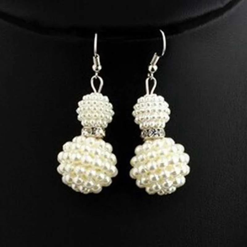 Комплект из колье и серёг с искусственным жемчугом|african beads jewelry set|fashion necklace setnecklace